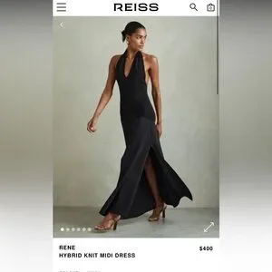 【海外限定】REISSドレス☆Rene Hybrid Knit Midi Dress in Navy Reiss | Dresses | Reiss Navy Rene Hybrid Knit Midi Dress